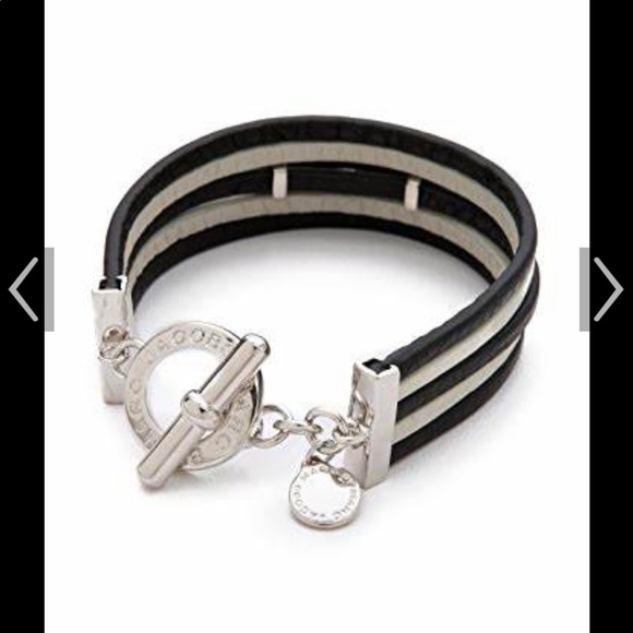 Marc by Marc Jacobs Silver Black multi leather 
Toggle Bracelet - Picture 6 of 6